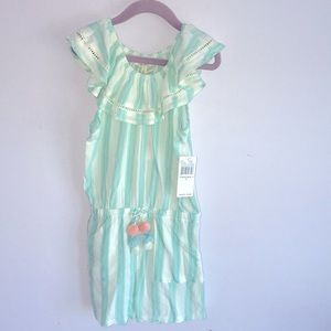 NWT jessica Simpson striped gauze romper 6 vacation cruise resort wear